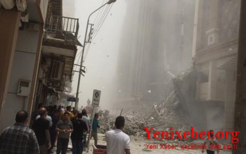 В Абадане обрушилось 10-этажное здание, один человек умер