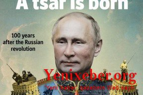 Məşhur jurnal Putinin imperator libasındakı şəklini verdi –