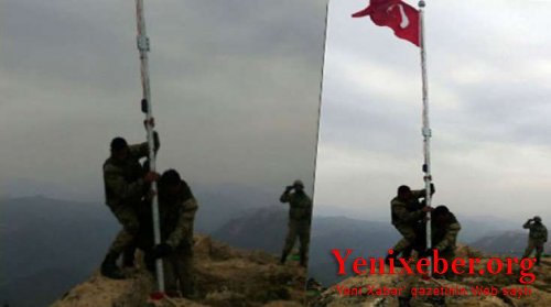 PKK darmadağın edildi, Türkiyə bayrağı asıldı 