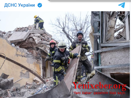 Kramatorska raket hücumu:xilasedicilər yaşayış binasının dağıntılarını təmizləməyi başa çatdırıblar