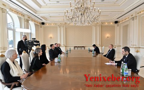Президент Ильхам Алиев принял делегацию во главе с председателем парламента Эстонии