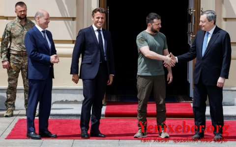 Зеленский встретился с лидерами Франции, Германии, Италии и Румынии