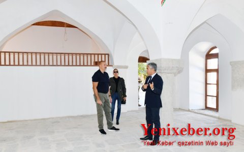 Ильхам Алиев и Мехрибан Алиева ознакомились с реставрационными работами в усадебном комплексе Мехмандаровых в Шуше
