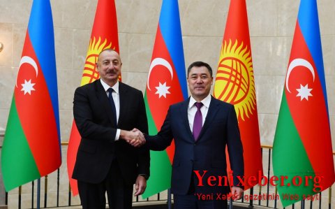 В Бишкеке состоялась церемония официальной встречи президентов Азербайджана и Кыргызстана