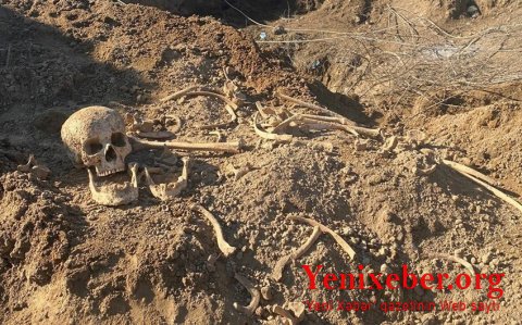 В Агдаме в ходе раскопок обнаружены человеческие останки