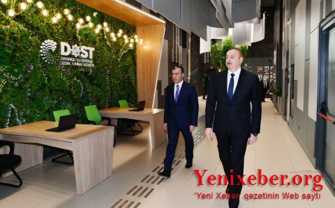 Президент Ильхам Алиев принял участие в открытии в Баку Центра DOST номер 5