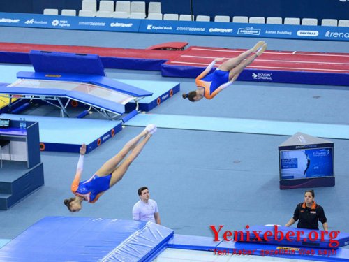 Bakıda batut gimnastikası, ikili mini-batut və tamblinq üzrə Avropa çempionatının üçüncü gününə start verilib -