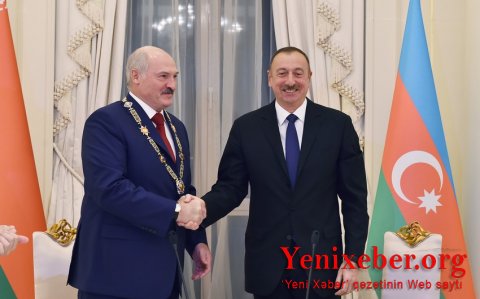 Aleksandr Lukaşenko da İlham Əliyevi təbrik edib