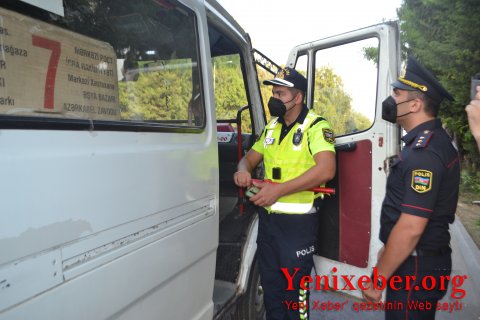 Mingəçevirdə ictimai nəqliyyatda və qapalı məkanlarda polis əməkdaşları tərəfindən yoxlamalar aparılır