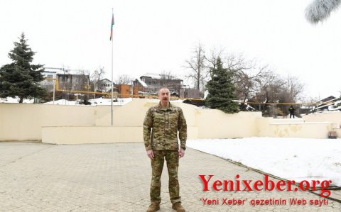 İlham Əliyev Hadrutda hərbi hissənin açılışında iştirak edib-