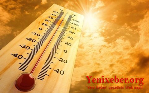 Avqustda havanın temperaturu 43 dərəcəyədək yüksələcək