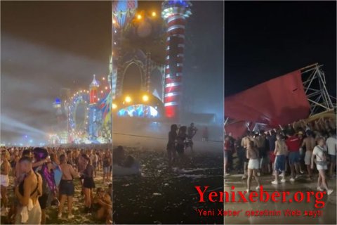 İspaniyada qasırğaya görə konsert səhnəsi uçdu: