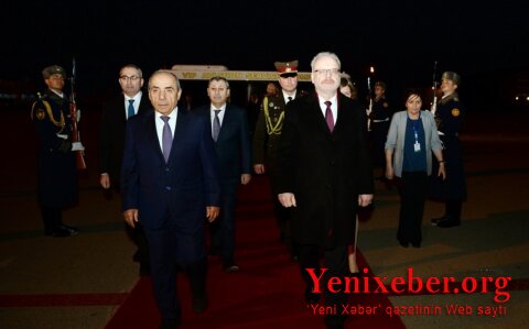 Latviya Prezidenti Egils Levits Azərbaycana rəsmi səfərə gəlib