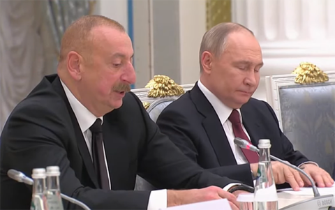 İlham Əliyev və Vladimir Putinin BAM veteranları ilə görüşü başlayıb -