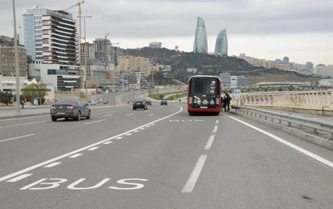 Bakıda yeni avtobus zolaqları -