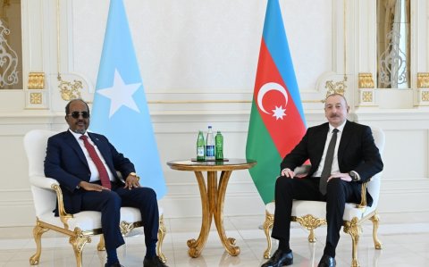 Azərbaycan və Somali prezidentləri mətbuata bəyanatlarla çıxış ediblər