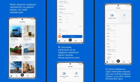 Nəqliyyat və yük tapmaq üçün inqilabi mobil tətbiq -