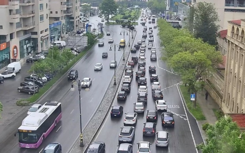 Bakının yollarında tıxac müşahidə edilir –