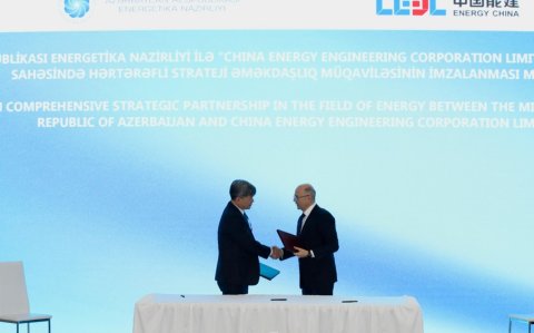 Azərbaycan Çin şirkəti ilə enerji sahəsində strateji tərəfdaşlıq sazişi imzalayıb