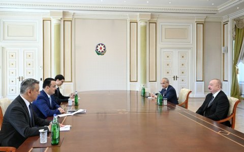 Prezident İlham Əliyev Özbəkistanın investisiya, sənaye və ticarət nazirini qəbul edib