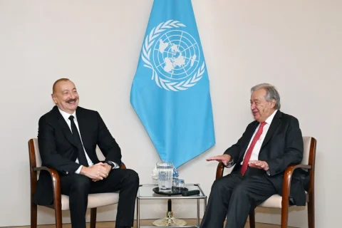 Prezident BMT Baş katibi ilə görüşüb
