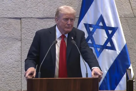 Trampın Knessetdəki çıxışı zamanı təxribat törədilib