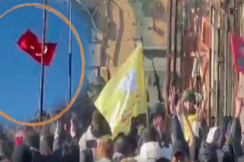 Türkiyə bayrağına qarşı təxribat törədən 14 nəfər saxlanılıb