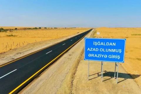 Azad olunan ərazilərdə 571 km-dən artıq yol bərpa edilib