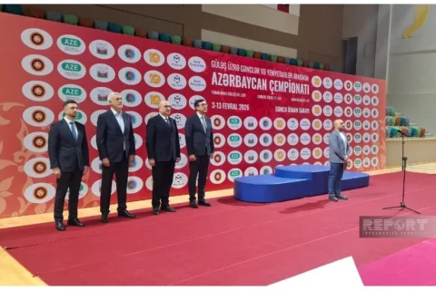 Gəncədə güləş üzrə Azərbaycan çempionatının açılış mərasimi keçirilib