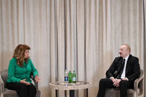 Prezident İlham Əliyev Münxendə bolqarıstanlı həmkarı ilə görüşüb